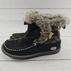 Woolrich Pine Creek Womens 6 Brown Suede Leather Faux Fur‎ Ankle Boots Pull On